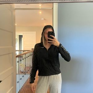 Black and Gray Nike Windbreaker! Worn Once, Excellent Quality!